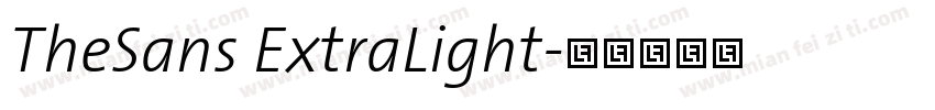 TheSans ExtraLight字体转换